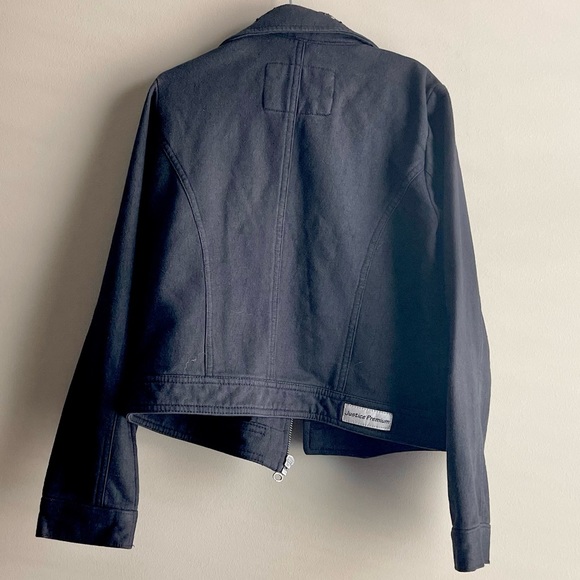 Justice Premium Black Moto Jacket with Rhinestones - Picture 4 of 4